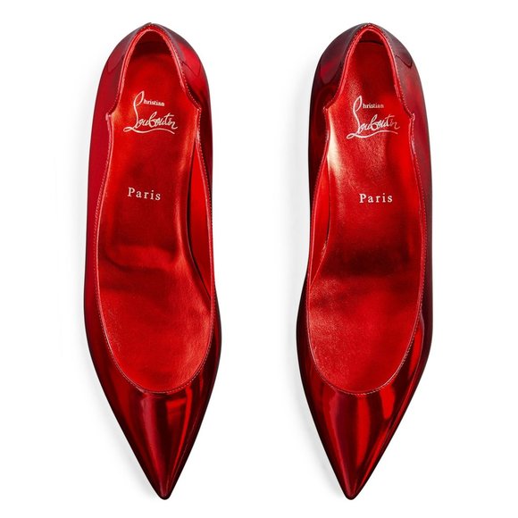 Christian Louboutin HOT CHICKITA Scallop Patent Ballerina Flat Shoes Loubi - Picture 5 of 16